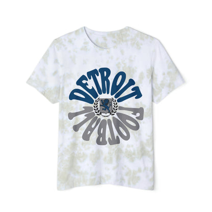 Tie Dye Oversized Hippy Style Detroit Lions Football Short Sleeve T-Shirt - Men's & Women's Oversized Tee - Design 2