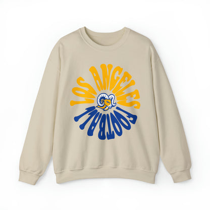 Retro Los Angeles Rams Crewneck Sweatshirt - Vintage California Football Sheep Style Apparel - Men's & Women's - Design 2