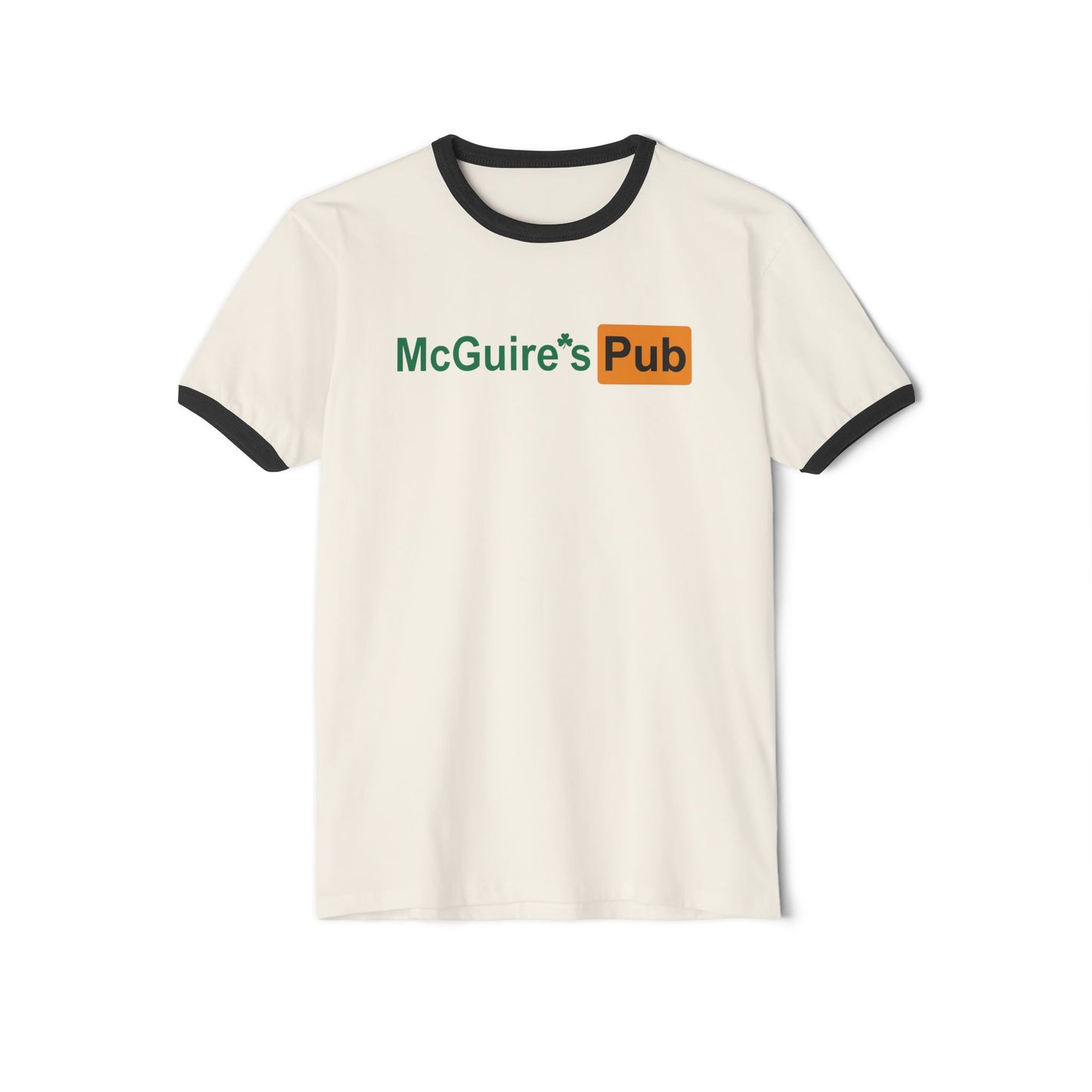 Men's Unisex Guinness Pub Ringer Tee — "McGuire's Pub" Logo