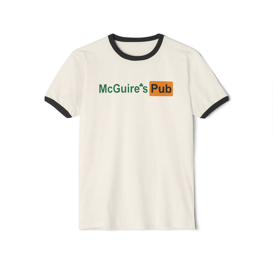 Men's Unisex Guinness Pub Ringer Tee — "McGuire's Pub" Logo