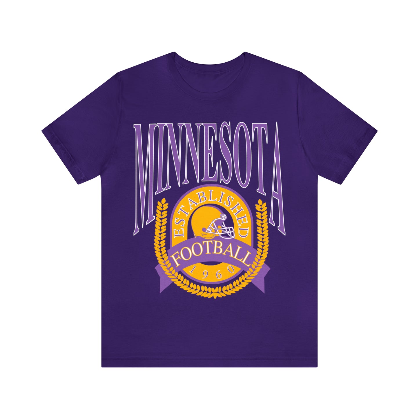 Throwback Vintage Minnesota Vikings Tee - 90's Short Sleeve T-Shirt - NFL Football Men's & Women's Apparel - Design 1