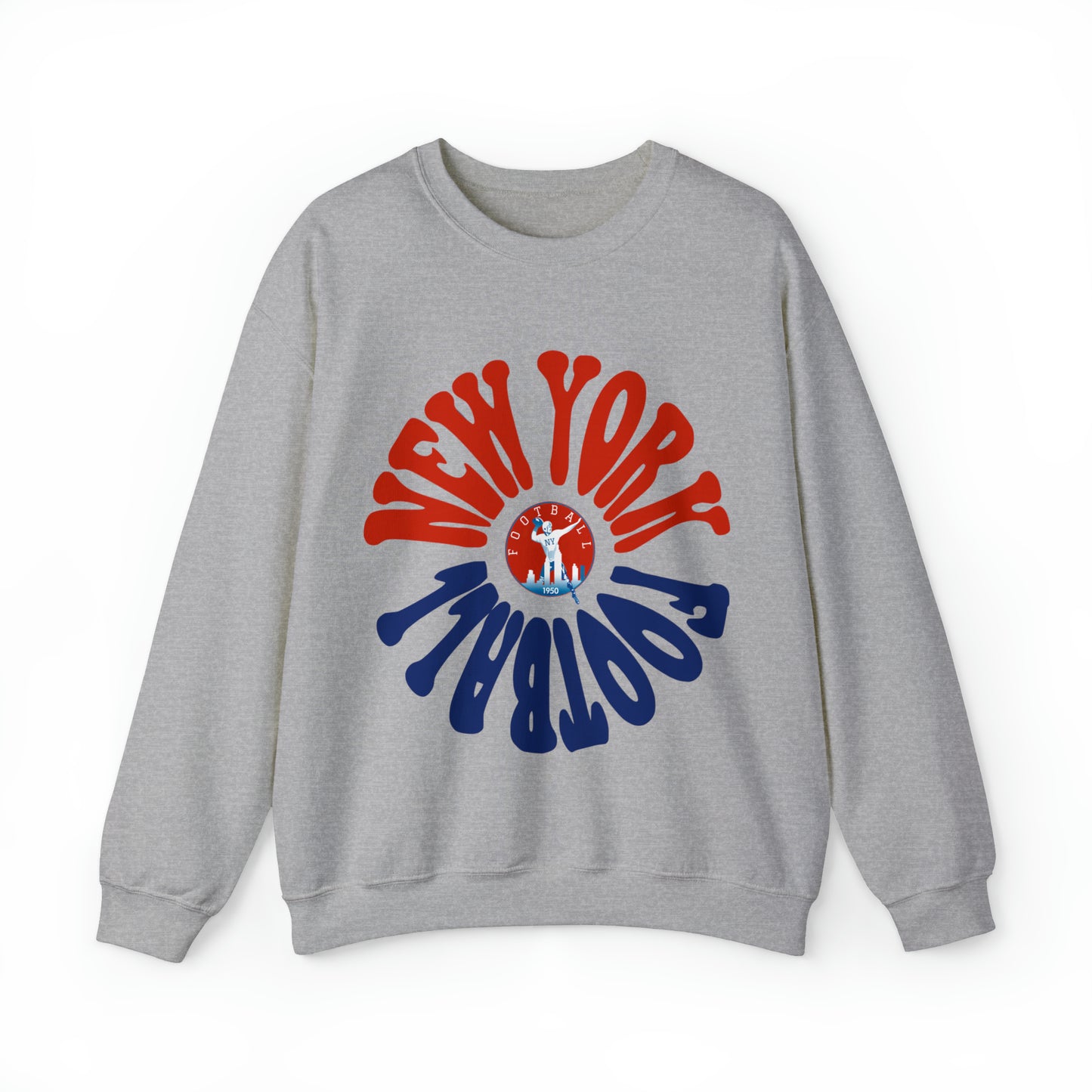 Hippy New York Giants Football Sweatshirt - Retro Style Football Crewneck - Men's & Women's Football Apparel
