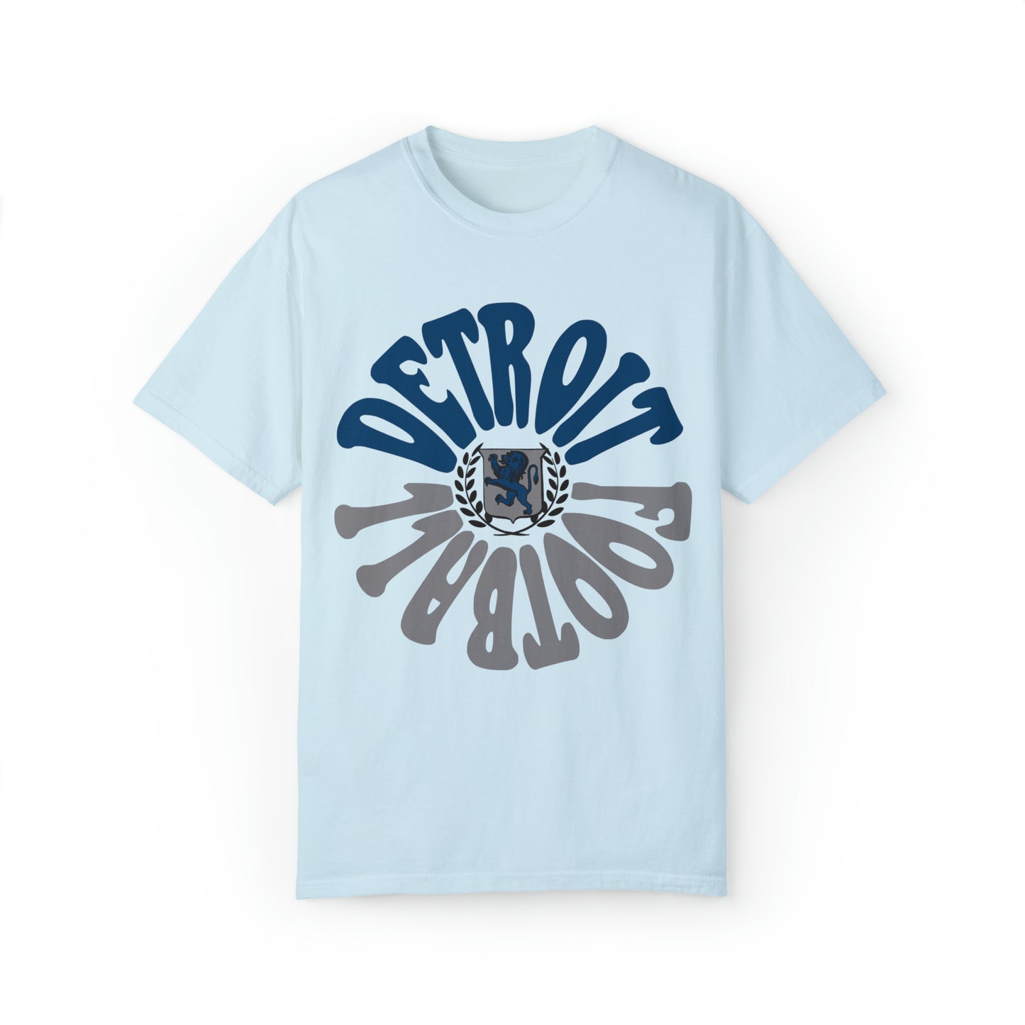 Comfort Colors Hippy Style Detroit Lions Football Short Sleeve T-Shirt - Men's & Women's Oversized Tee - Design 2