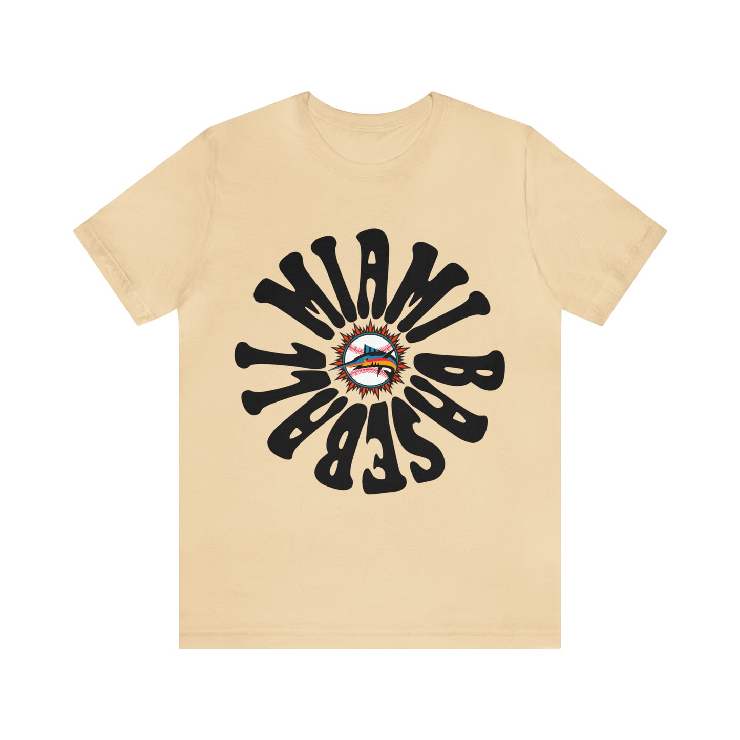 Retro Miami Baseball Throwback Tee - Vintage Baseball Unisex Short Sleeve T-Shirt