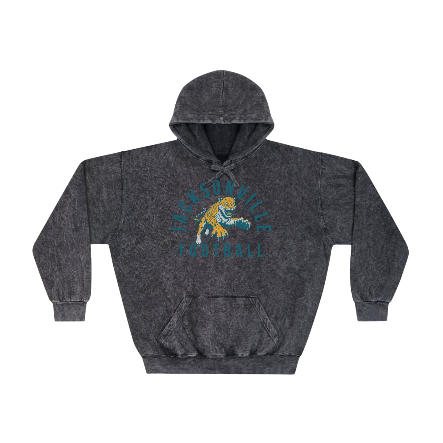 Jacksonville Jaguars Mineral Wash Hoodie - NFL Football Oversized Tie Dye Hooded Sweatshirt - Design 3