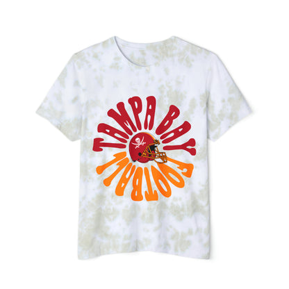 Tie Dye Hippy Retro Tampa Bay Buccaneers Short Sleeve T-Shirt -  Vintage Men's & Women's Oversized Tee  - Design 2
