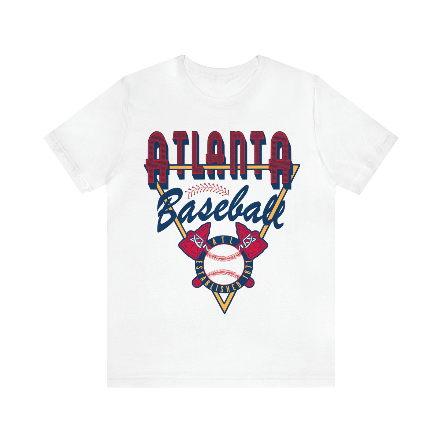 Retro Atlanta Baseball Tee - Vintage Style Short Sleeve T-Shirt - MajLeagBall Baseball Gear - Vintage Men's & Women's Apparel