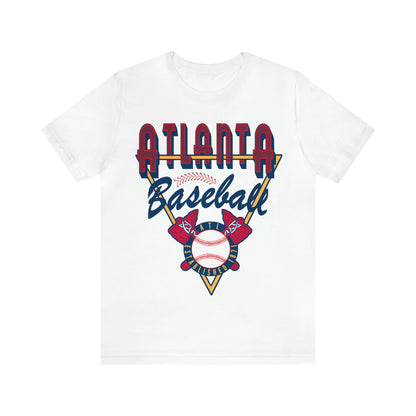 Retro Atlanta Baseball Tee - Vintage Style Short Sleeve T-Shirt - MajLeagBall Baseball Gear - Vintage Men's & Women's Apparel