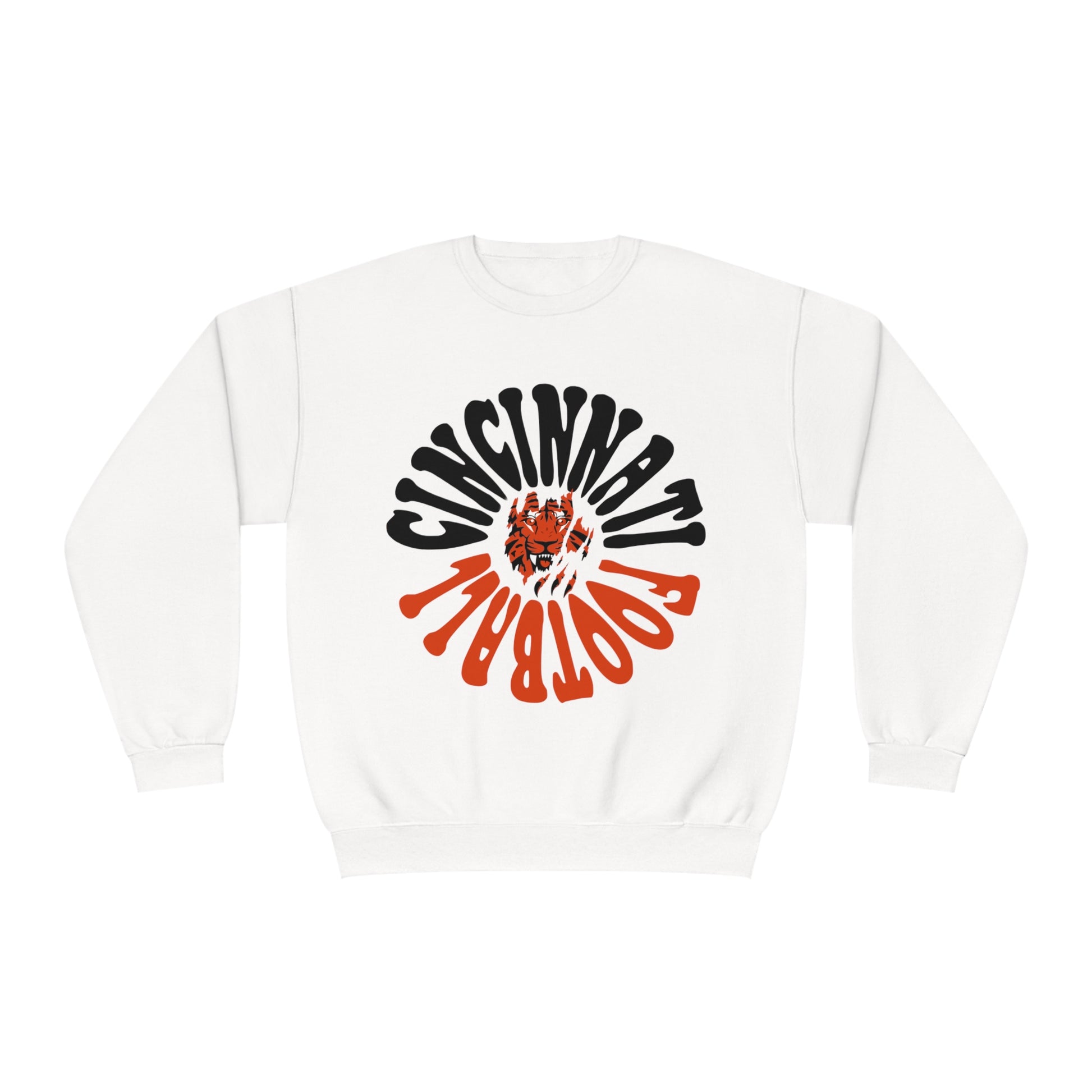 Cincinnati Bengals Crewneck Sweatshirt - Retro NFL Football Hoodie - Hippy Oversized Men's & Women's 90's Oversized - Design 2