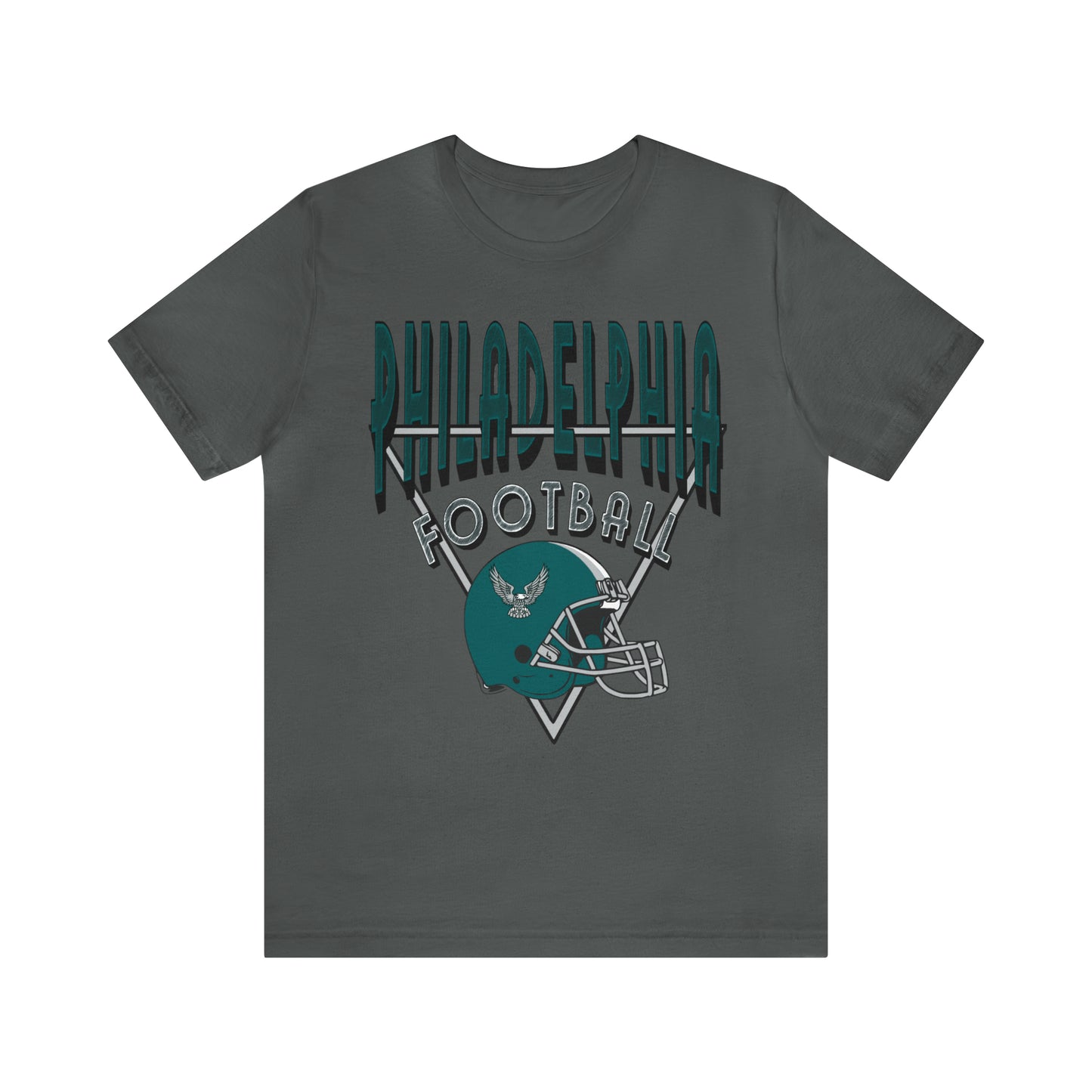 Teal Vintage Philadelphia Eagles Tee - 90's Short Sleeve T-Shirt - NFL Football Men's & Women's Apparel - Design 3