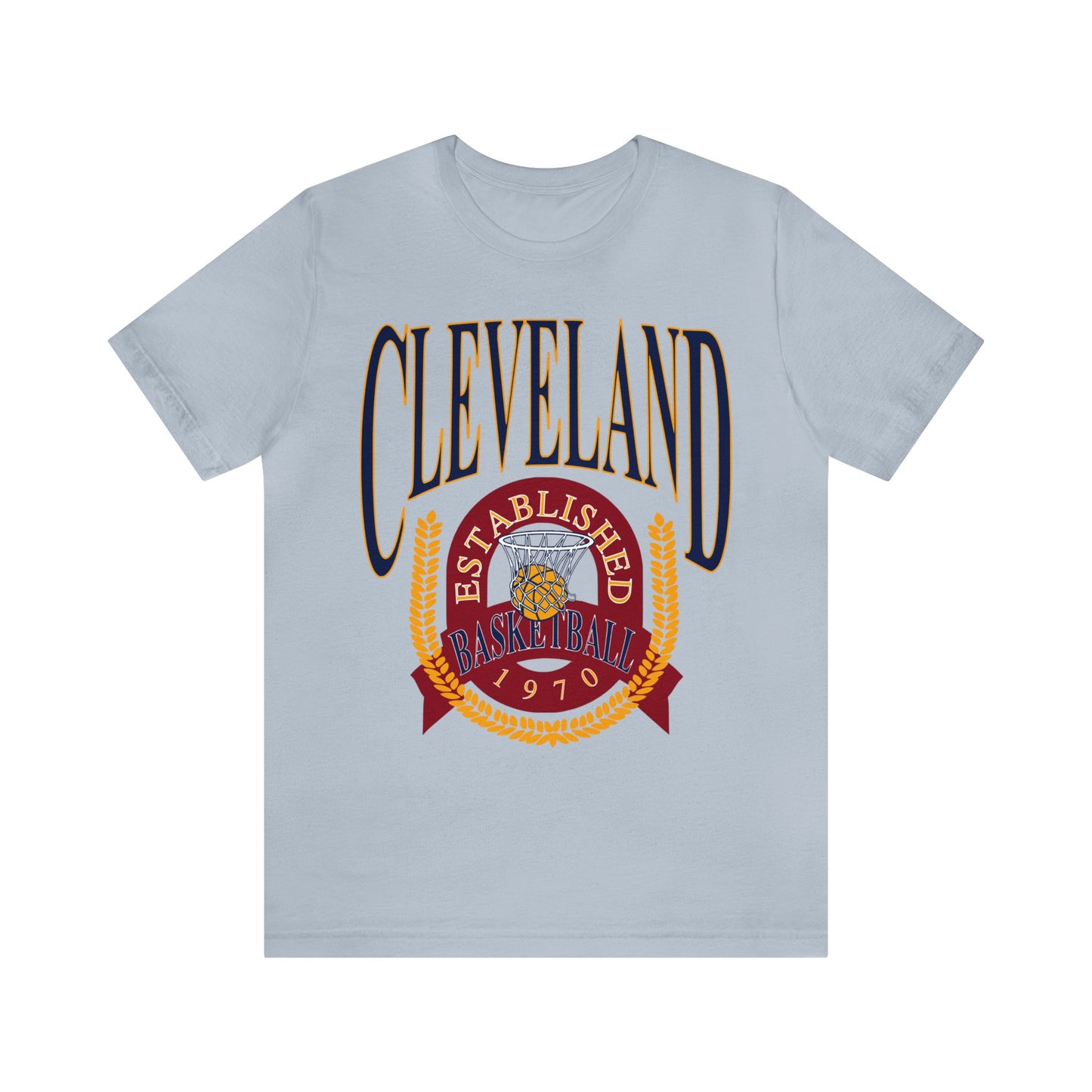 Vintage Cleveland Cavaliers Basketball T-Shirt Wine & Gold - NBA Basketball Unisex Short Sleeve Tee