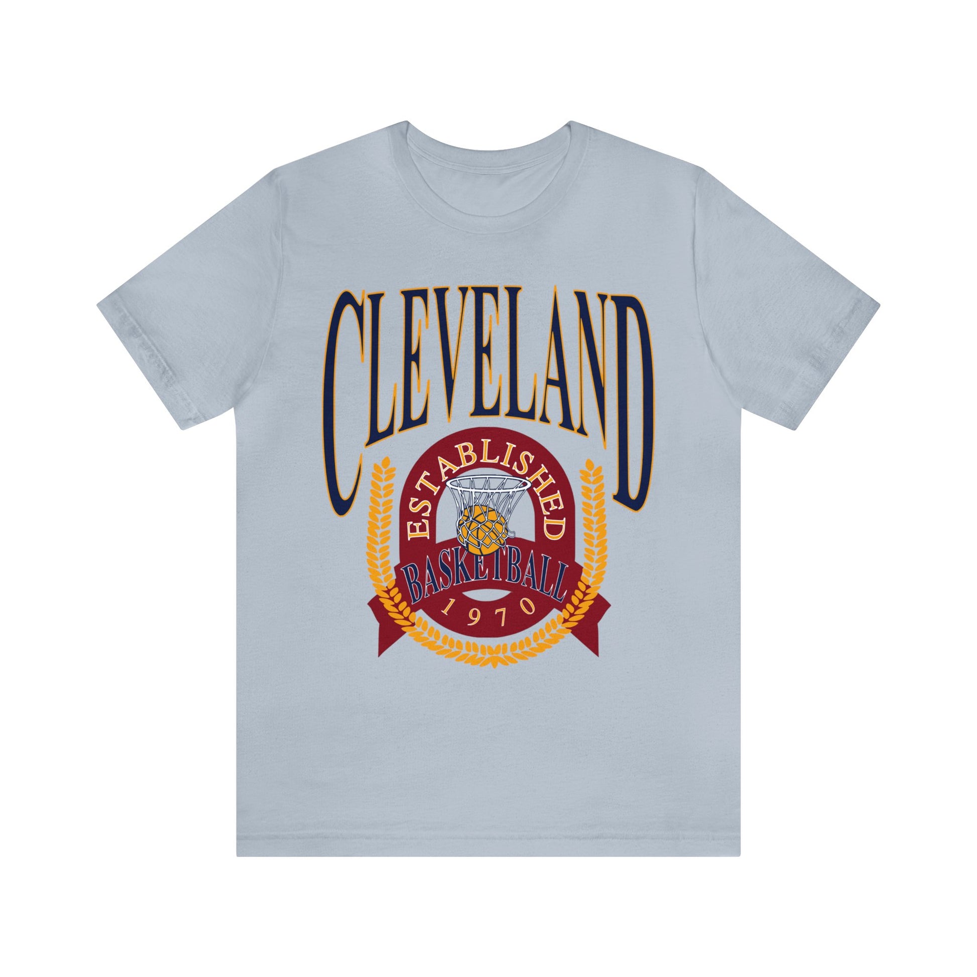 Vintage Cleveland Cavaliers Basketball T-Shirt Wine & Gold - NBA Basketball Unisex Short Sleeve Tee