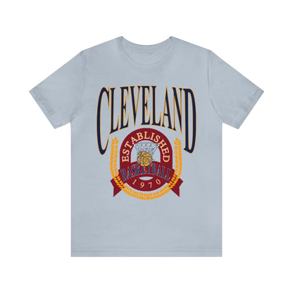 Vintage Cleveland Cavaliers Basketball T-Shirt Wine & Gold - NBA Basketball Unisex Short Sleeve Tee