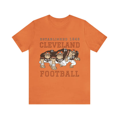 Dawg Pound Cleveland Browns T-Shirt - Vintage Cleveland Browns NFL Football Short Sleeve Tee - Retro Fan Gear Apparel Teem - Design 6