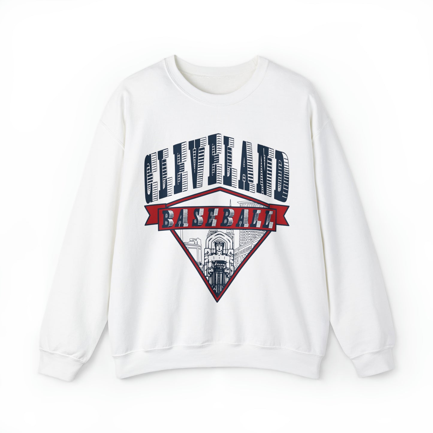 Guardian Bridge Design - Vintage Style Unisex Cleveland Baseball Crewneck Sweatshirt