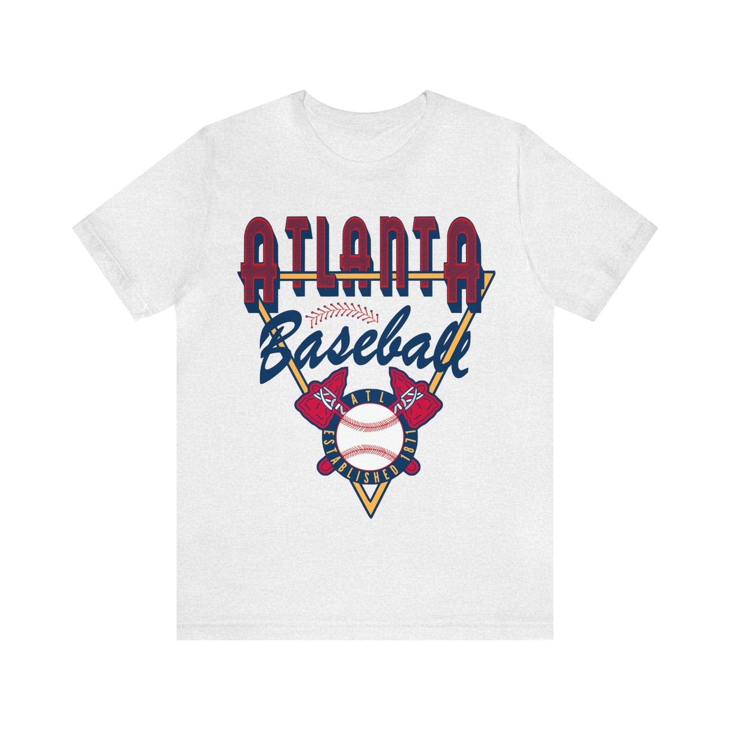 Retro Atlanta Baseball Tee - Vintage Style Short Sleeve T-Shirt - MajLeagBall Baseball Gear - Vintage Men's & Women's Apparel