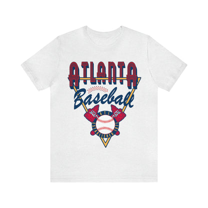 Retro Atlanta Baseball Tee - Vintage Style Short Sleeve T-Shirt - MajLeagBall Baseball Gear - Vintage Men's & Women's Apparel