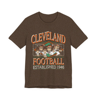 Cleveland Football Retro Mascot Tee