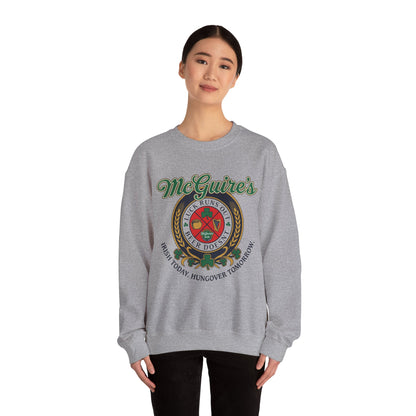Men''s Unisex McGuire's Pub Sweatshirt — Vintage Logo Irish Pub St. Patrick's Day Crewneck