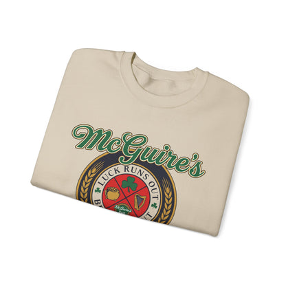 Men''s Unisex McGuire's Pub Sweatshirt — Vintage Logo Irish Pub St. Patrick's Day Crewneck