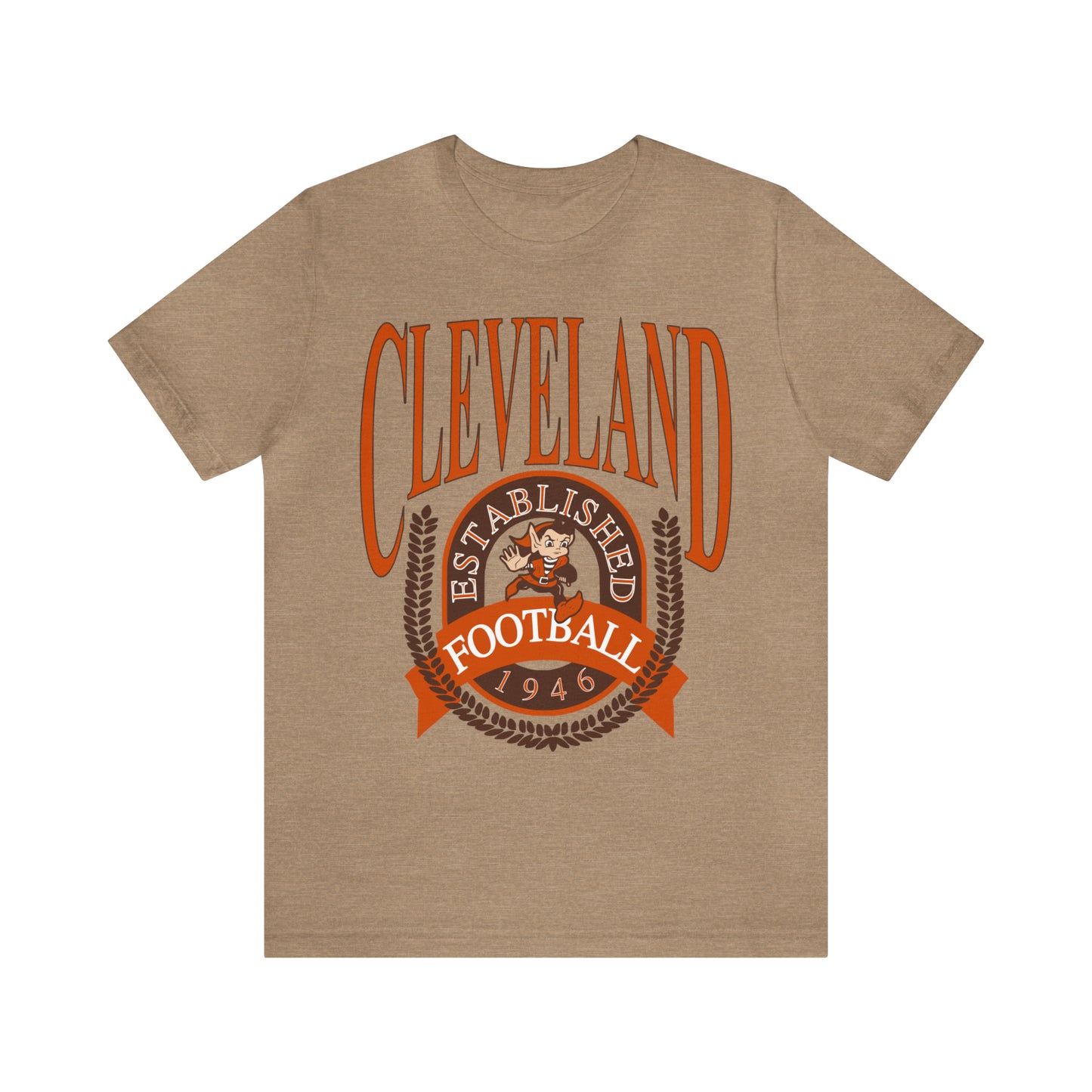 Vintage Cleveland Browns T-Shirt - Browns Short Sleeve NFL Football Tee - Dawg Pound 90's, 80's, 70's - Design 2