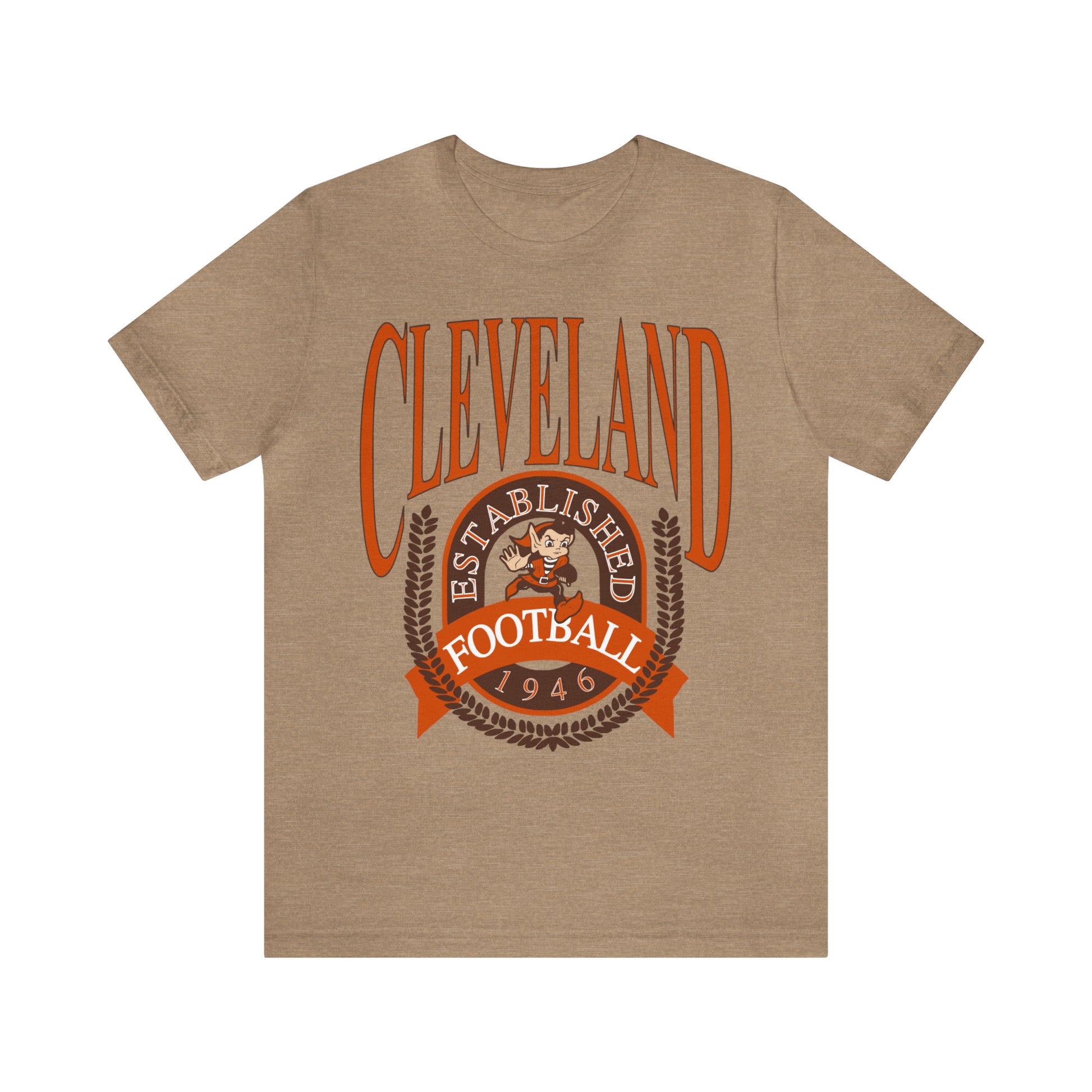 Vintage Cleveland Browns T-Shirt - Browns Short Sleeve NFL Football Tee - Dawg Pound 90's, 80's, 70's - Design 2