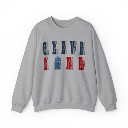 New Cleveland Baseball Crewneck Lettered Sweatshirt - Retro Unisex Baseball Apparel