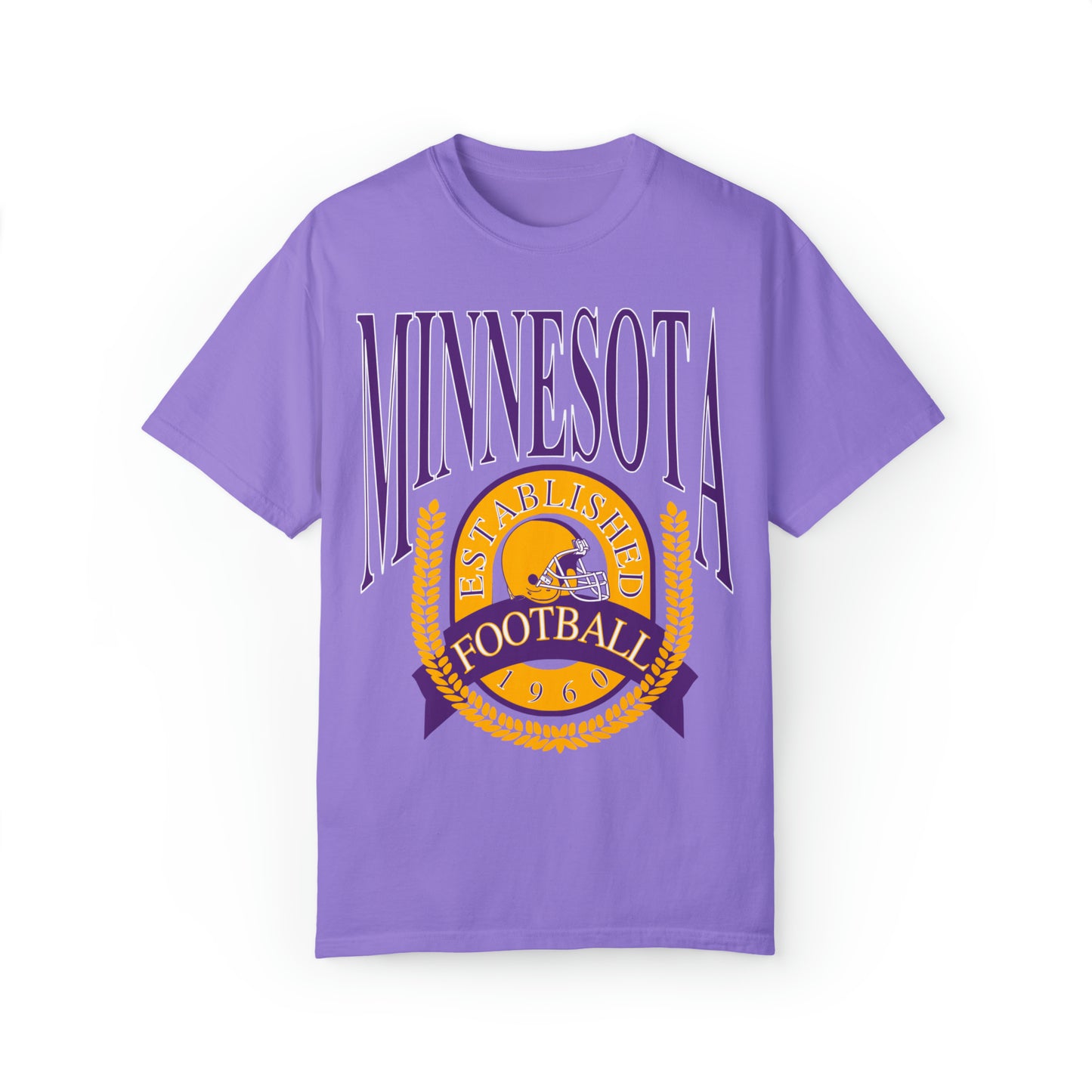 Comfort Colors Throwback Vintage Minnesota Vikings NFL Football Tee - Short Sleeve T-Shirt Unisex Men's Women's Oversized Apparel - Design 1