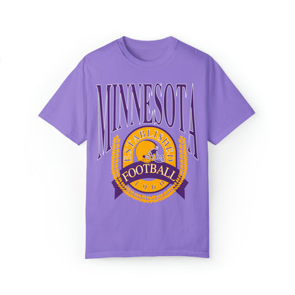 Comfort Colors Throwback Vintage Minnesota Vikings NFL Football Tee - Short Sleeve T-Shirt Unisex Men's Women's Oversized Apparel - Design 1