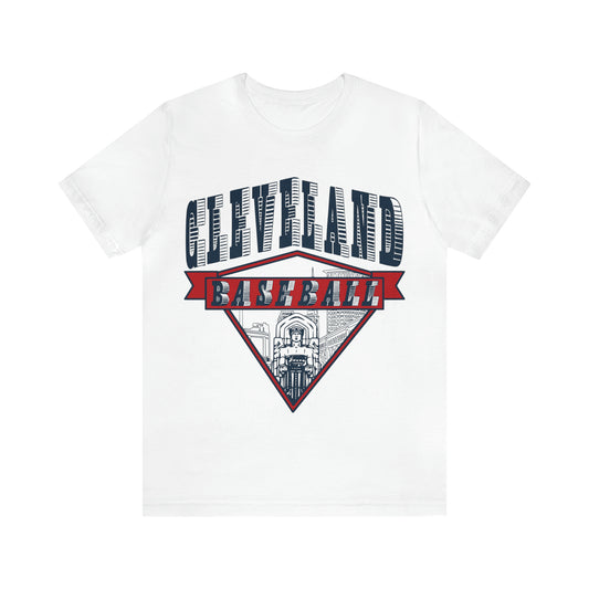 Vintage Cleveland Baseball Bridge Tee - Retro Unisex Short Sleeve T-Shirt