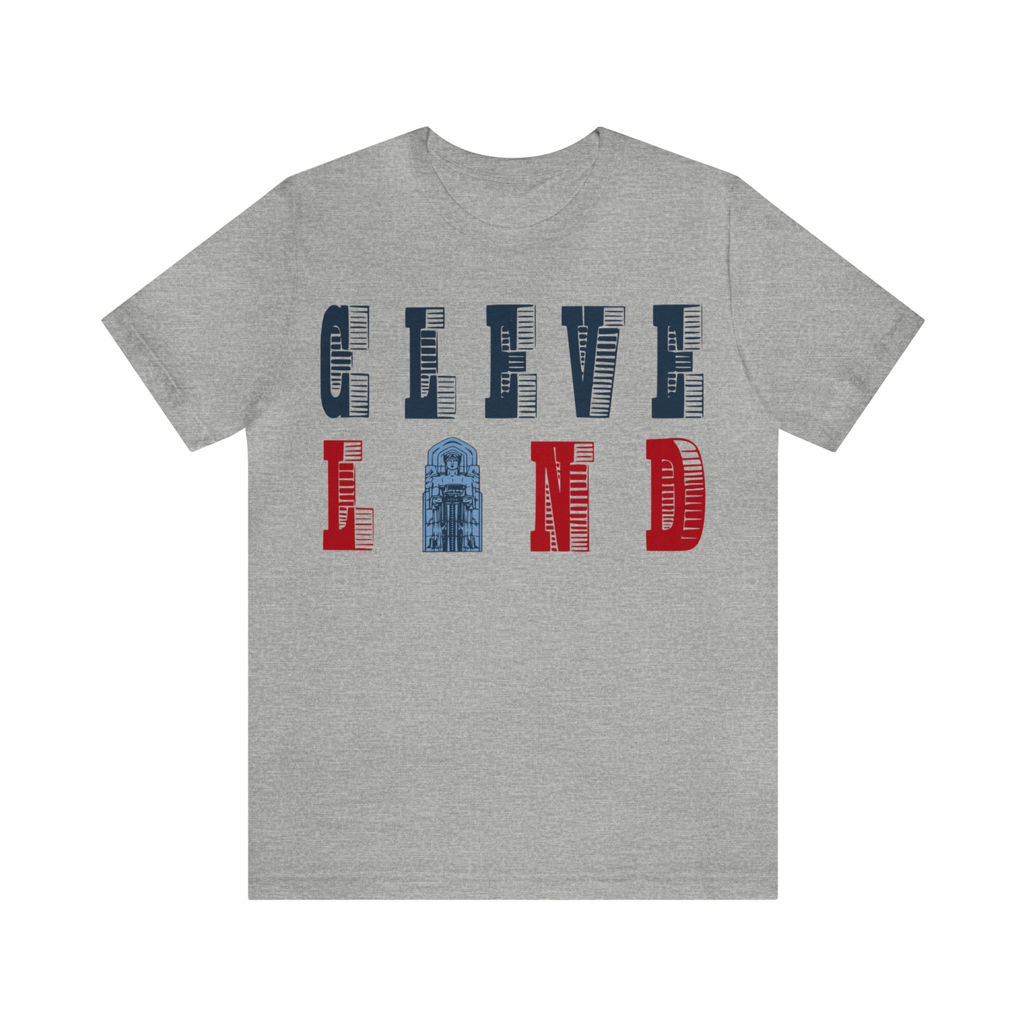 Vintage Cleveland Baseball Letters Tee Retro Short Sleeve Unisex T-Shirt