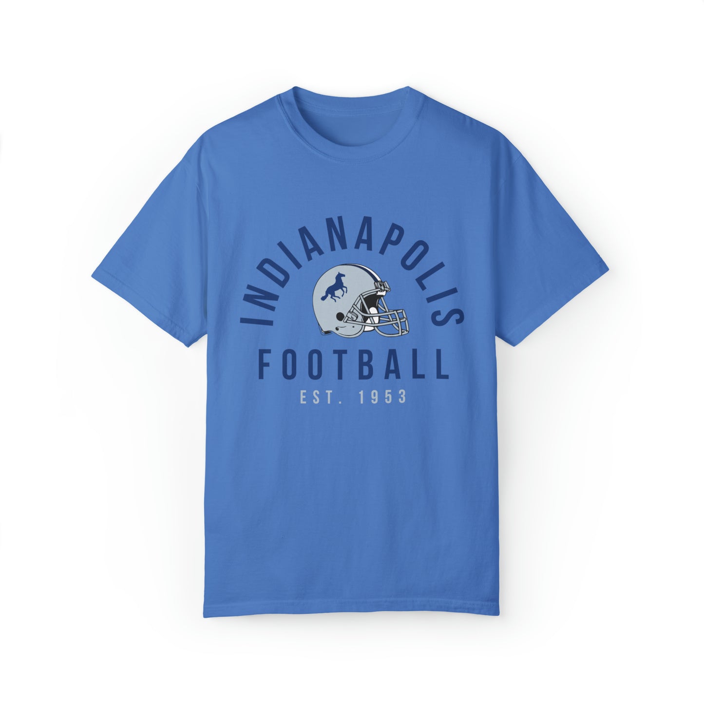 Comfort Colors Vintage Indianapolis Colts Short Sleeve T-Shirt - Retro Style Football Tee - Men's & Women's - Design 2