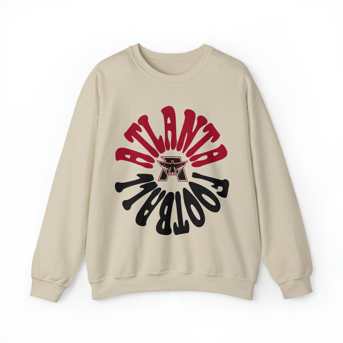 Hippy Retro Atlanta Falcons Crewneck - Vintage Unisex Football Sweatshirt - Men's & Women's - Design 2