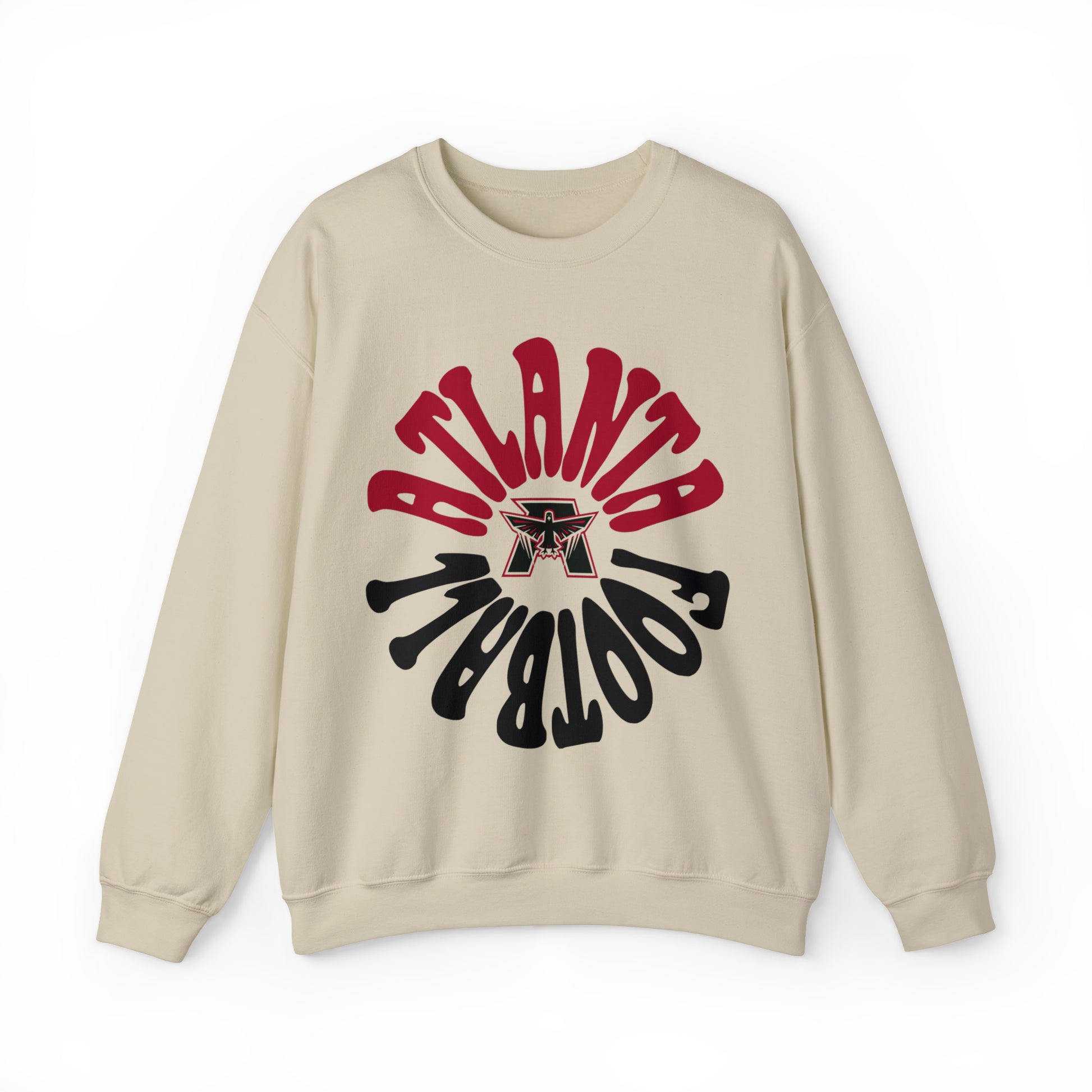 Hippy Retro Atlanta Falcons Crewneck - Vintage Unisex Football Sweatshirt - Men's & Women's - Design 2