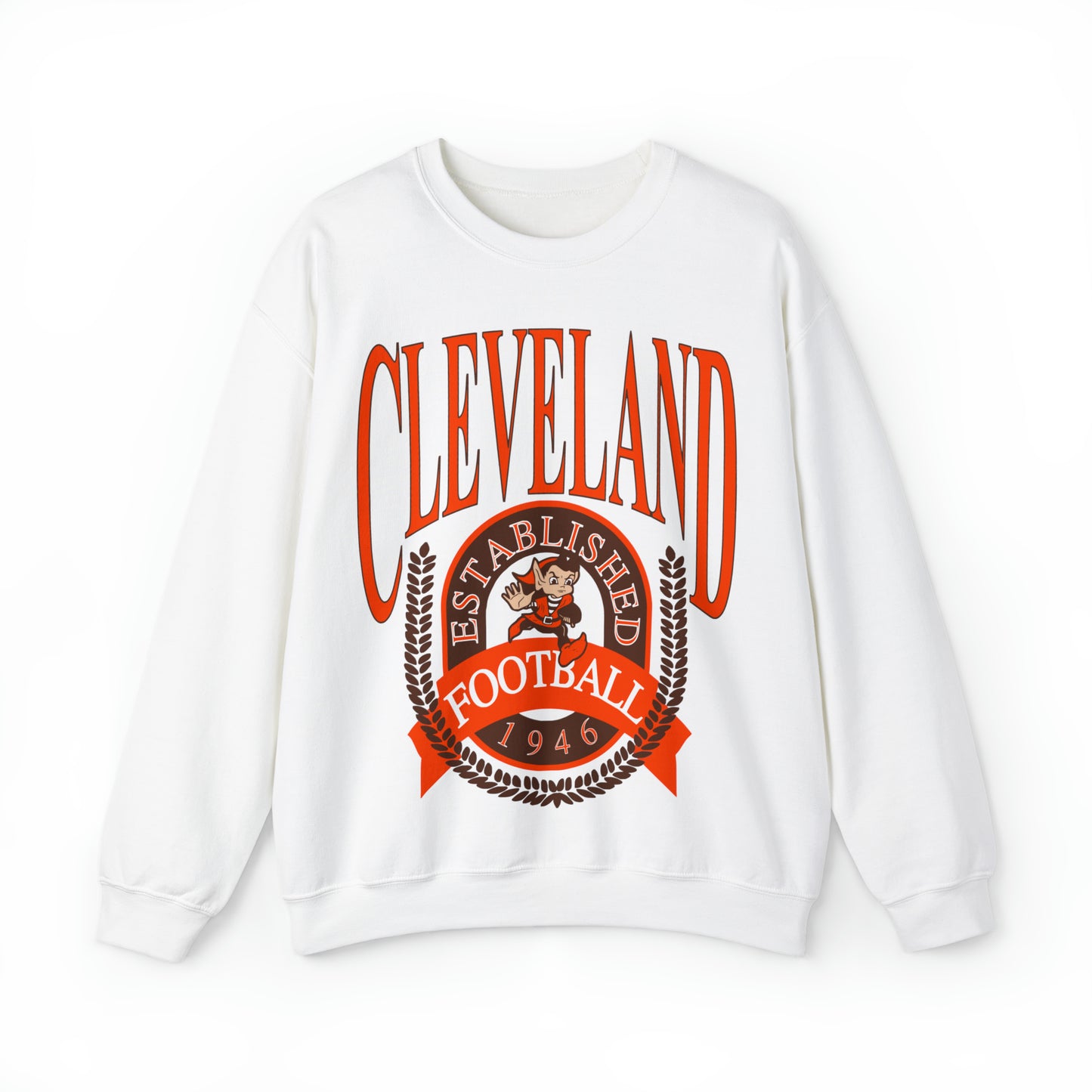 90's Cleveland Browns Sweatshirt - Vintage Browns Hoodie - Men's & Women's NFL Football Crewneck - Design 2