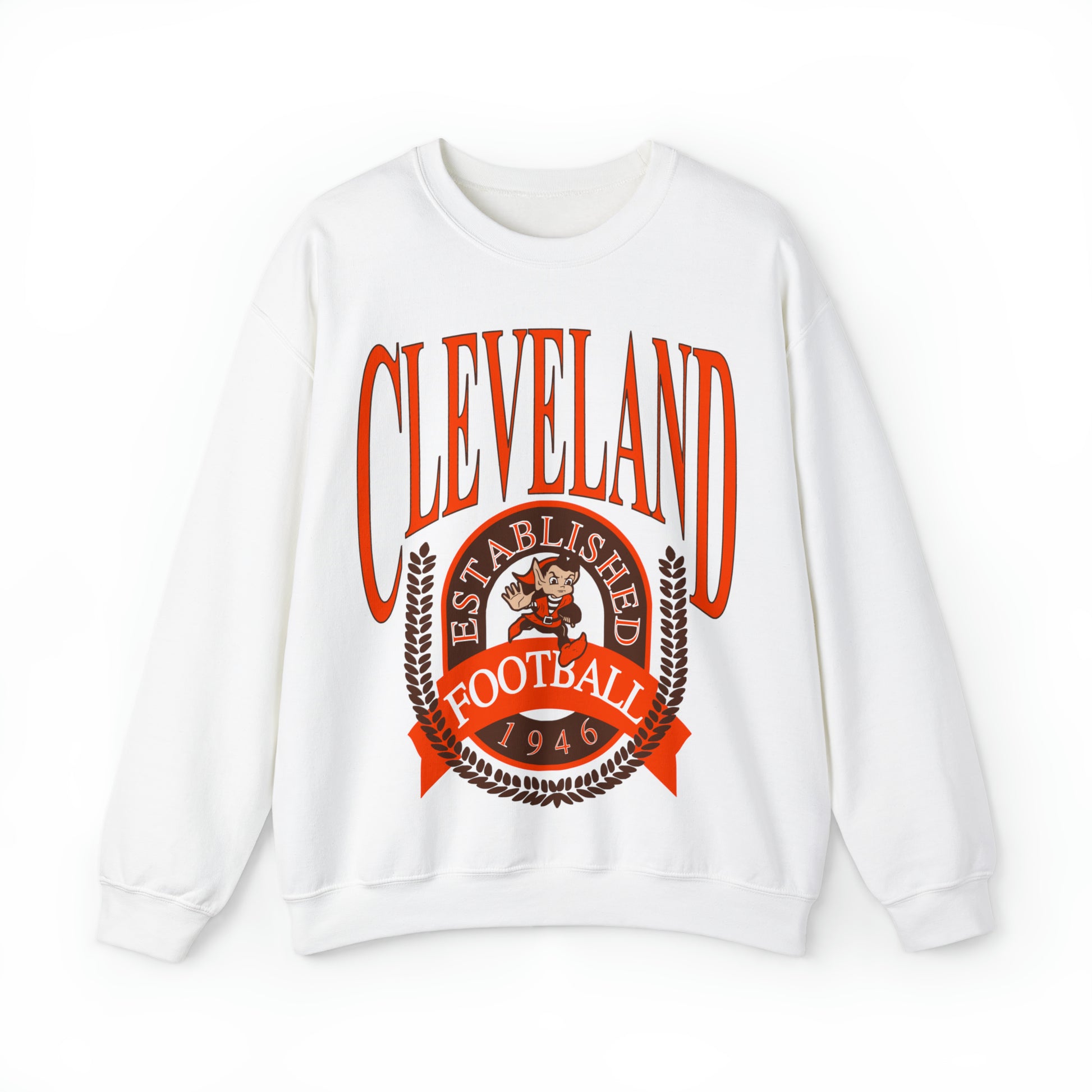 90's Cleveland Browns Sweatshirt - Vintage Browns Hoodie - Men's & Women's NFL Football Crewneck - Design 2