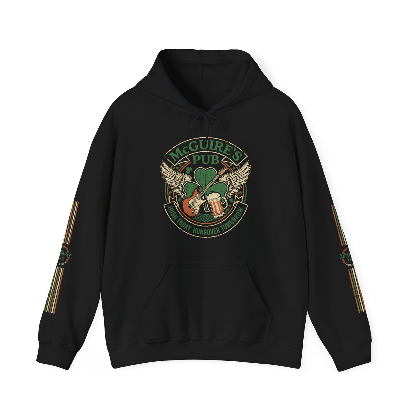 Rock N Roll McGuire's Pub Hoodie — Vintage Irish Pub Logo Sweatshirt