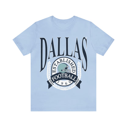 Throwback Dallas Cowboys Football Tee - Vintage Football T-Shirt - Short Sleeve Oversized Men's & Women's Unisex Apparel - Design 1