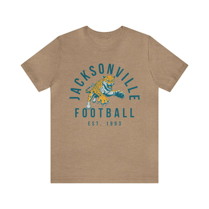 Vintage Jacksonville Jaguars T-Shirt - Retro NFL Football Short Sleeve Tee - Oversized Men's & Women's T-Shirt - Design 3