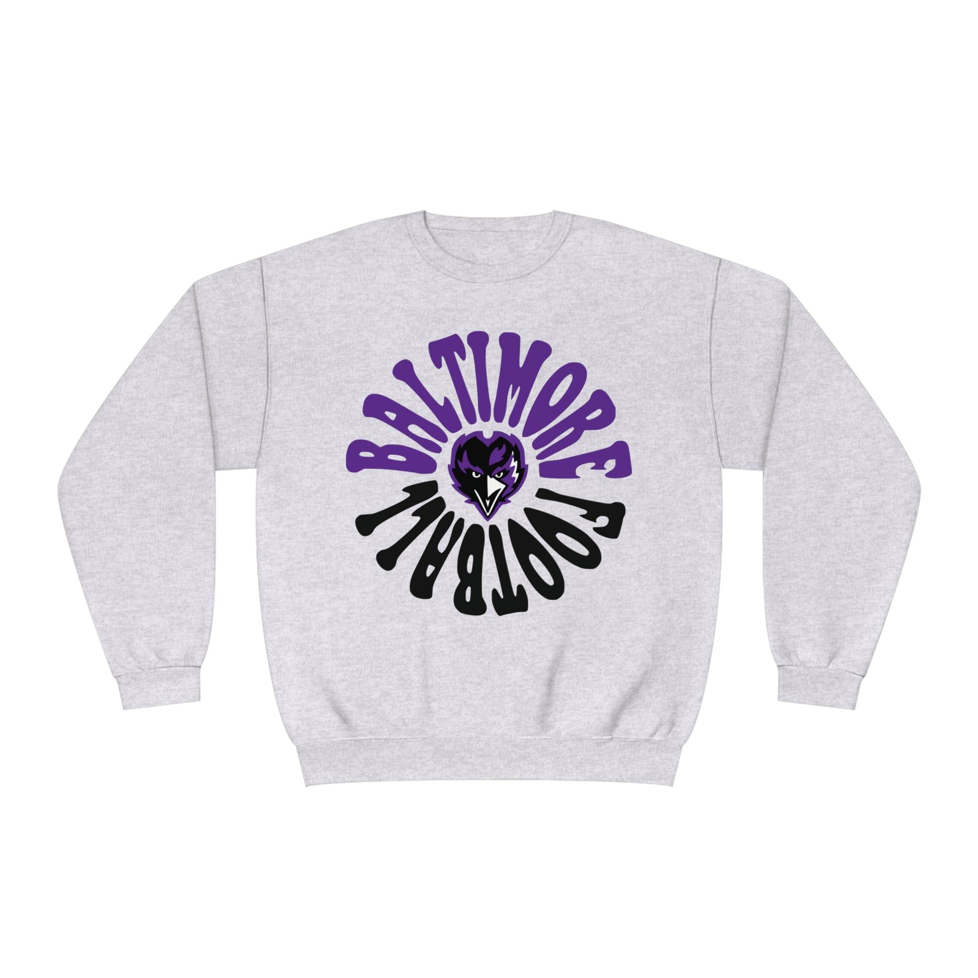 Hippy Baltimore Ravens Crewneck Sweatshirt - Vintage NFL Football Hoodie - Retro Men's & Women's NFL Football Sweatshirt - Design 2