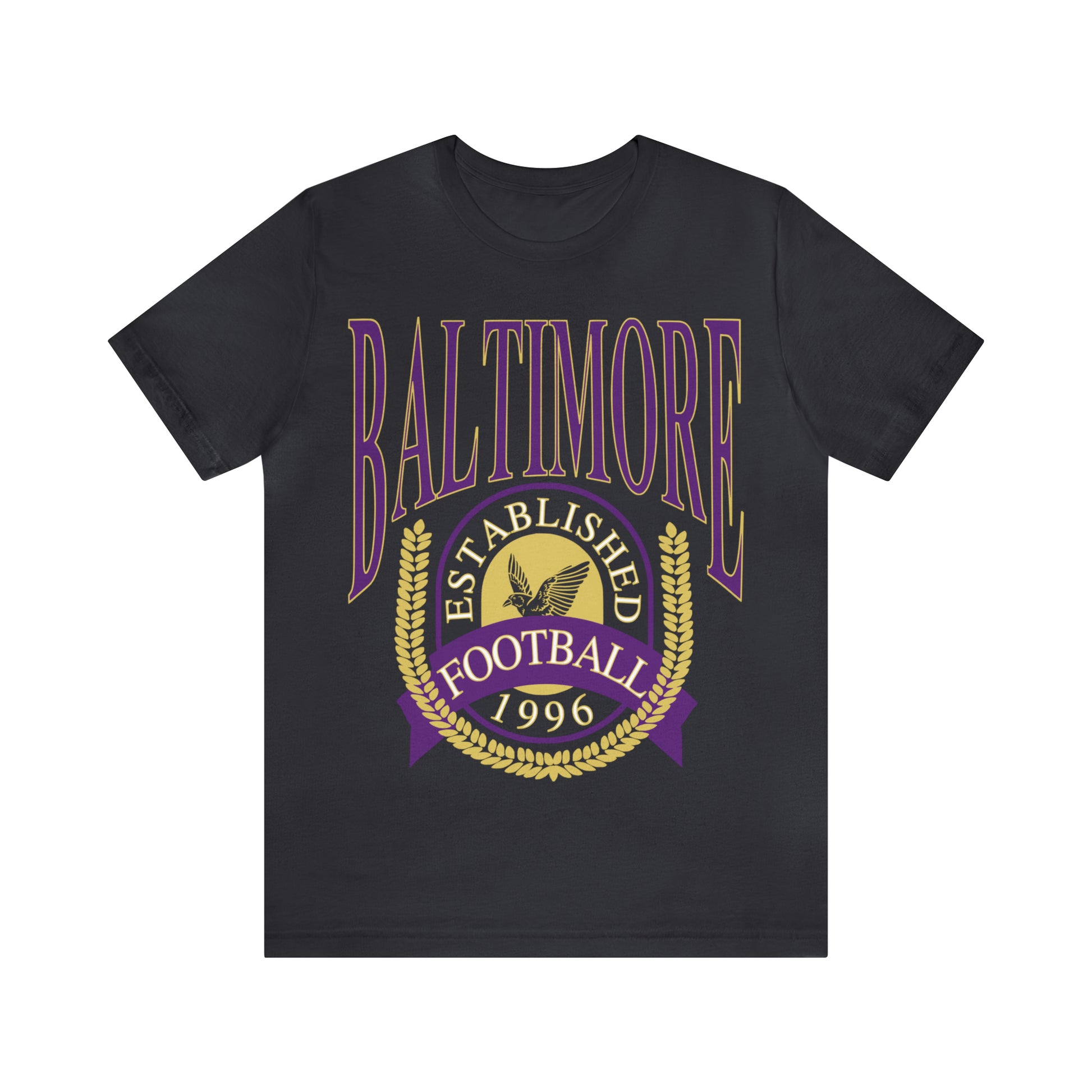 Baltimore Ravens T-Shirt Lamar Jackson, OBJ, Odell Beckham Jr, Men's, Women's, Lamar Jackson, Vintage, Retro, Short Sleeve, The Dallas Family, Etsy, The Dallas Family, Oversized, Cute, Affordable, Retro, Cheap, Soft, Black Heather, Dark gray