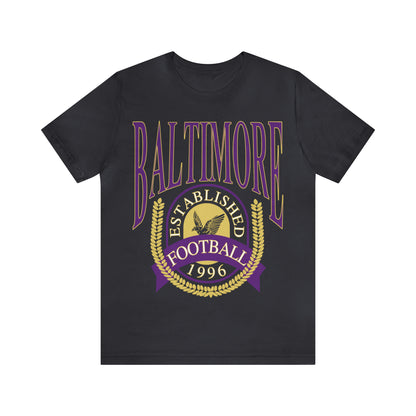 Baltimore Ravens T-Shirt Lamar Jackson, OBJ, Odell Beckham Jr, Men's, Women's, Lamar Jackson, Vintage, Retro, Short Sleeve, The Dallas Family, Etsy, The Dallas Family, Oversized, Cute, Affordable, Retro, Cheap, Soft, Black Heather, Dark gray