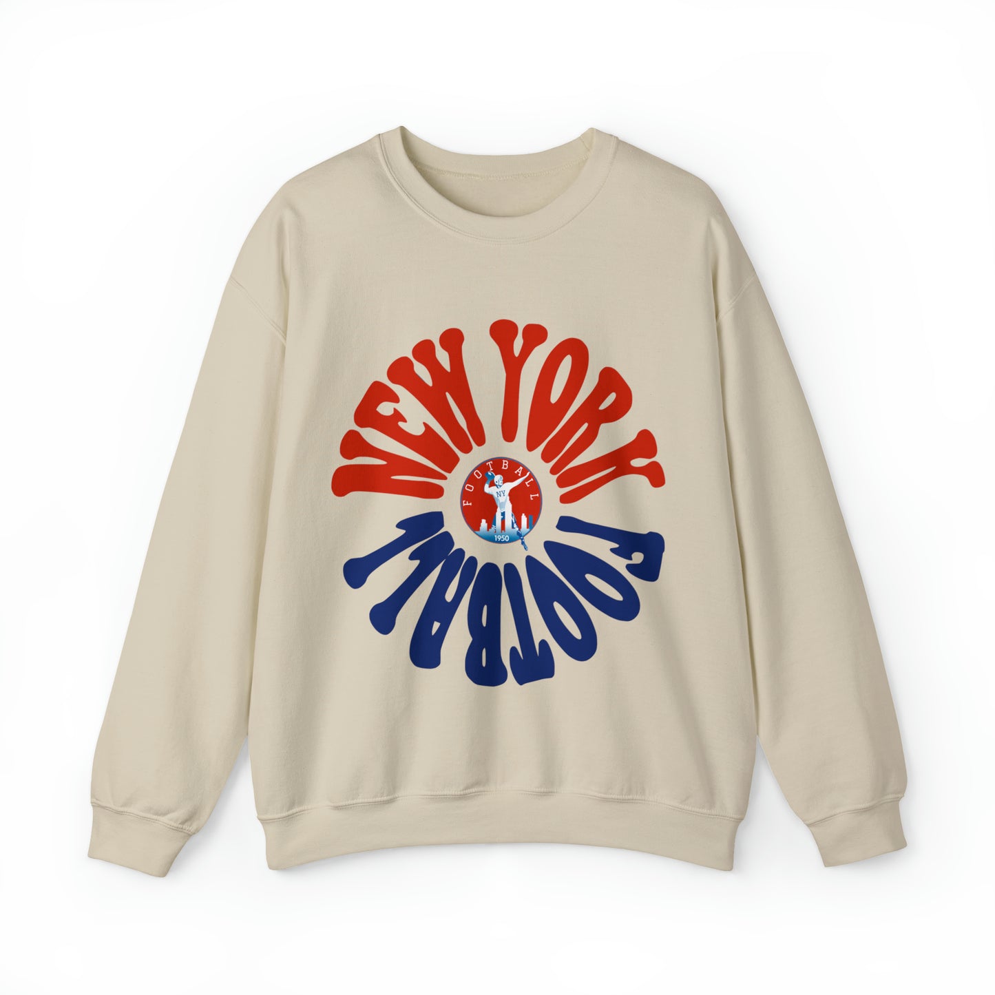 Hippy New York Giants Football Sweatshirt - Retro Style Football Crewneck - Men's & Women's Football Apparel