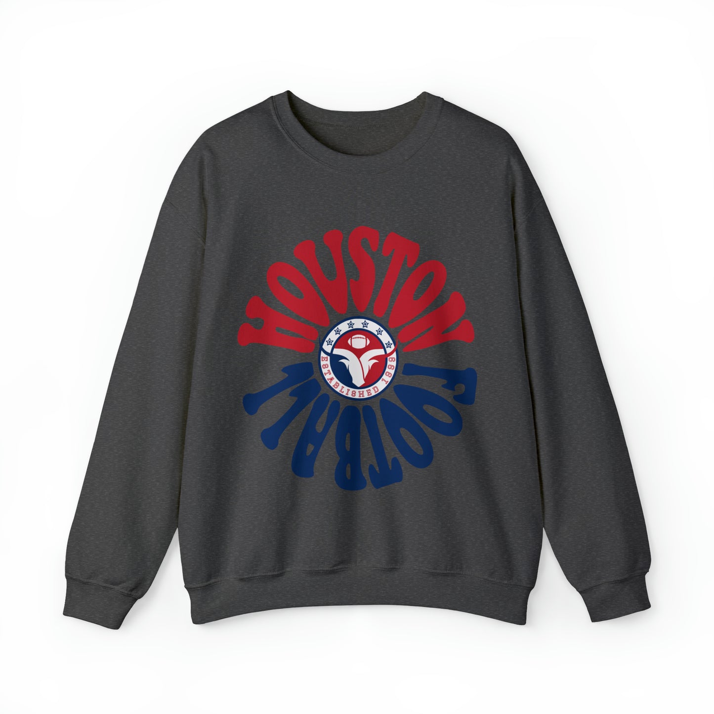Hippy Houston Texans Crewneck - Vintage Style Football Sweatshirt - Men's Women's Unisex Apparel - Design 2