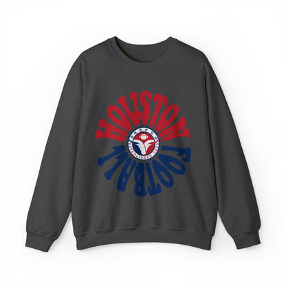 Hippy Houston Texans Crewneck - Vintage Style Football Sweatshirt - Men's Women's Unisex Apparel - Design 2