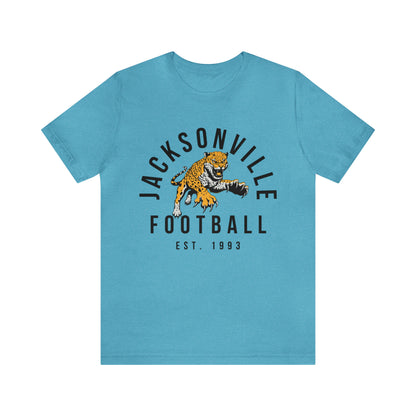 Vintage Jacksonville Jaguars T-Shirt - Retro NFL Football Short Sleeve Tee - Oversized Men's & Women's T-Shirt - Design 3