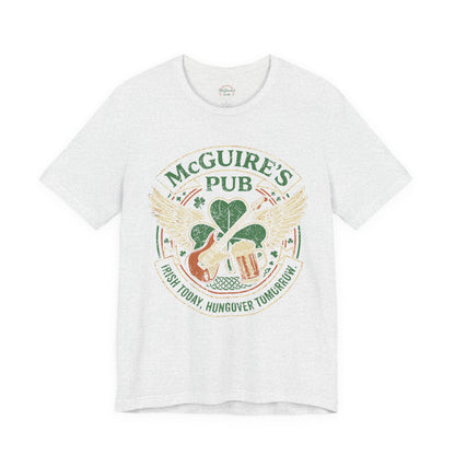 Rock N Roll Men's Unisex McGuire's Vintage Shamrock T-Shirt - McGuire's Pub Logo
