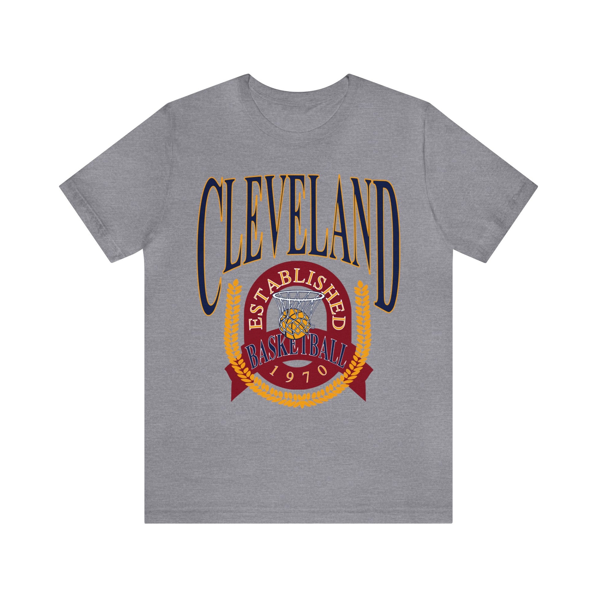 Vintage Cleveland Cavaliers Basketball T-Shirt Wine & Gold - NBA Basketball Unisex Short Sleeve Tee