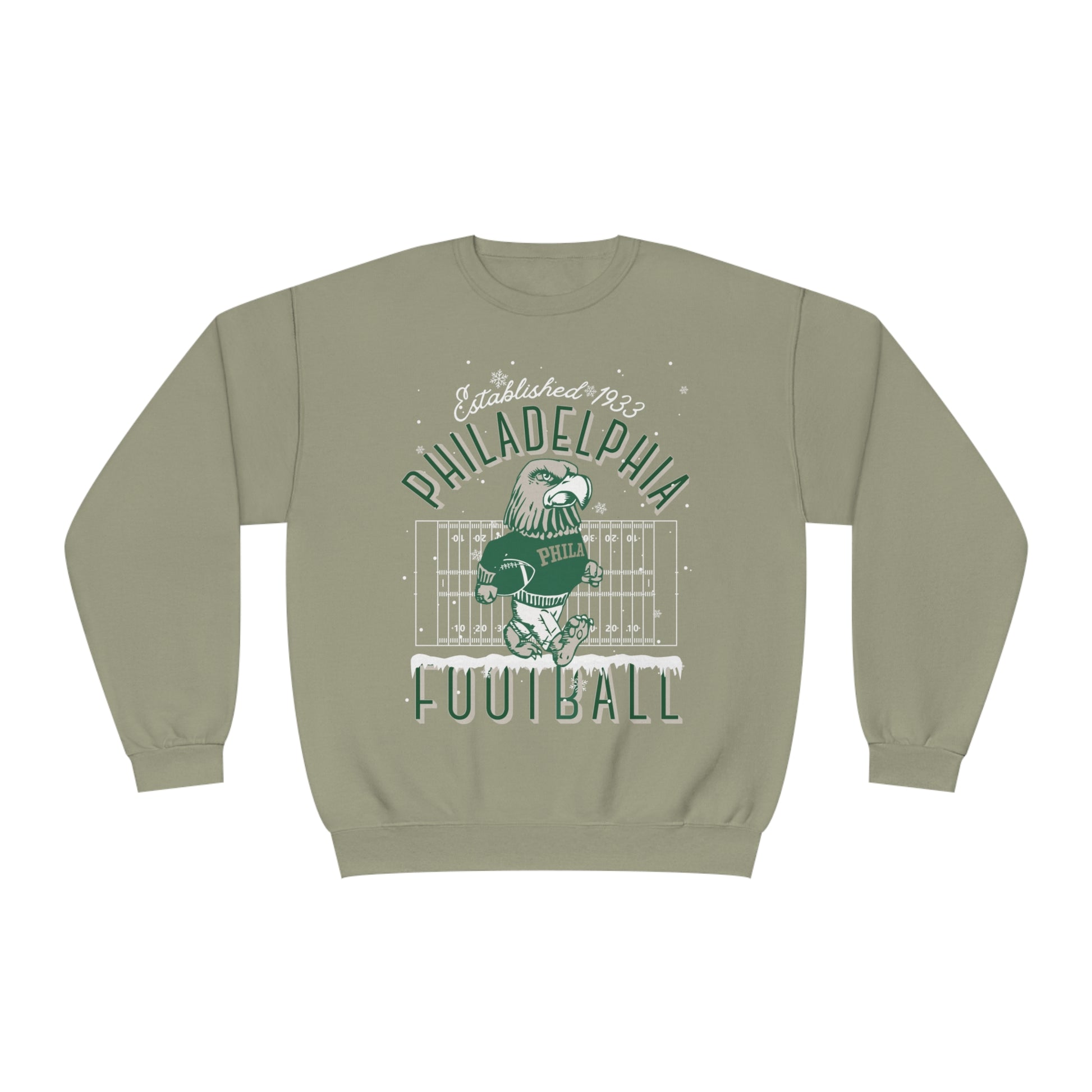 Vintage Philadelphia Eagles Christmas Crewneck Sweatshirt - Winter Holiday NFL Football Mascot Sweatshirt - Men's & Women's Oversized Hoodie