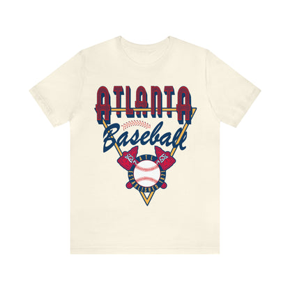 Retro Atlanta Baseball Tee - Vintage Style Short Sleeve T-Shirt - MajLeagBall Baseball Gear - Vintage Men's & Women's Apparel